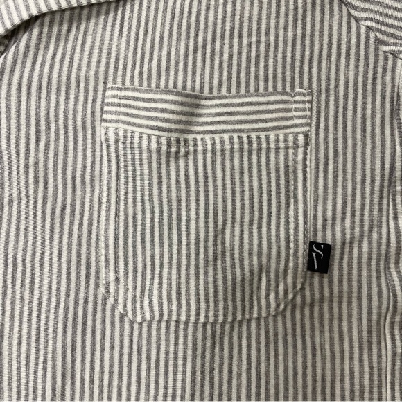 Simply Vera Vera Wang Pajamas Lakeside Lounging Short Sleeve Button Front Pocket - Picture 4 of 8